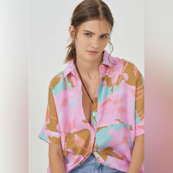 Lanhtropy Alba Shirt Aquarela Dress Size L/XL - Picture 3 of 14